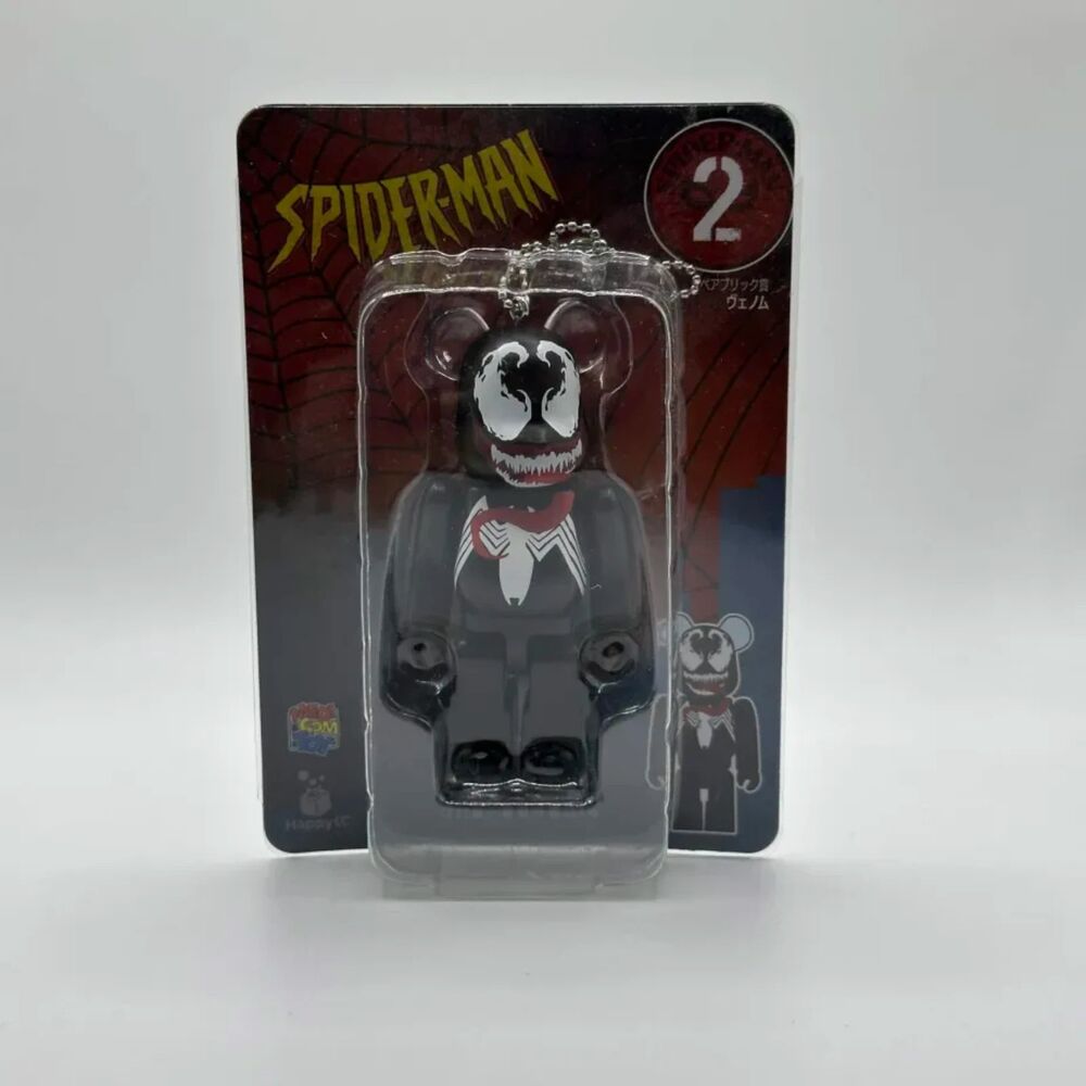 Marvel SPIDER MAN Venom #2 Bearbrick Medicom Keychain Japan